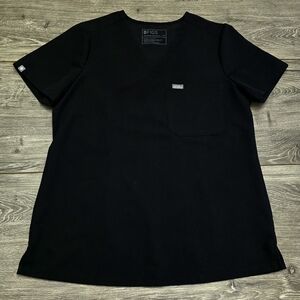 Figs Women's Black One Pocket Scrub Top Size Medium